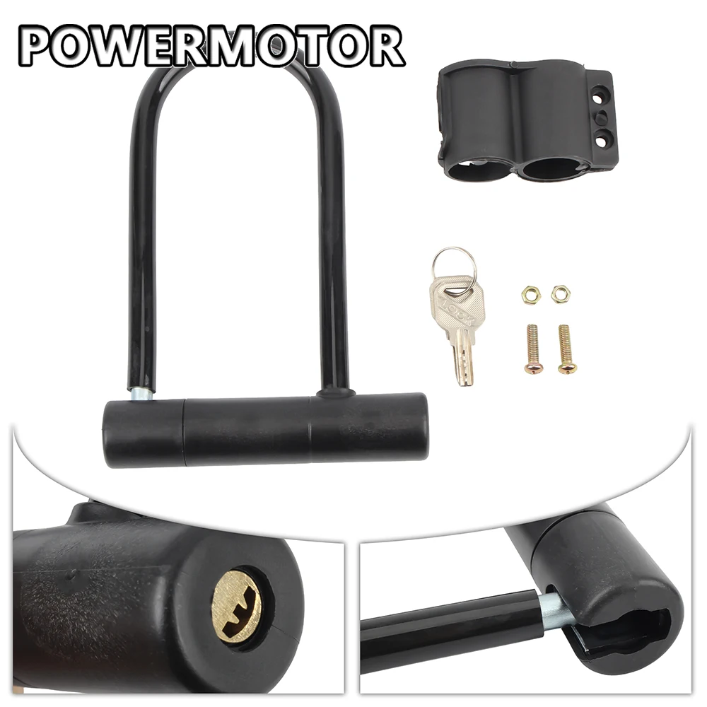 

Motorcycle U Lock Portables Mini Bike Wheel Lock With Key Anti-theft Safety Scooter Cycling Bicycle Accessories