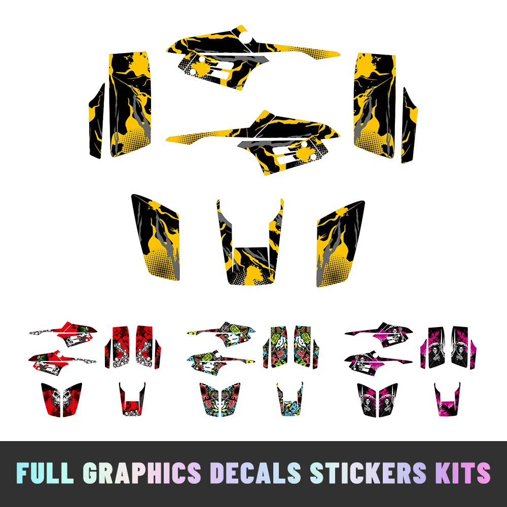 

For Yamaha Warrior 350 YFM350X 1987-2004 Full Graphic Kit ATV Decals Background Stickers Warrior 350 Series High-Quality Fitment