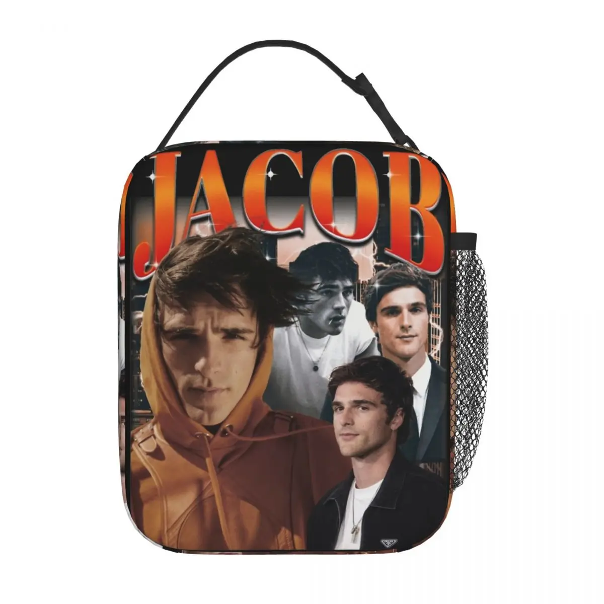 

Retro Jacob Elordi Bootleg Accessories Insulated Lunch Bag For Work Food Storage Bag Portable Thermal Cooler Lunch Box