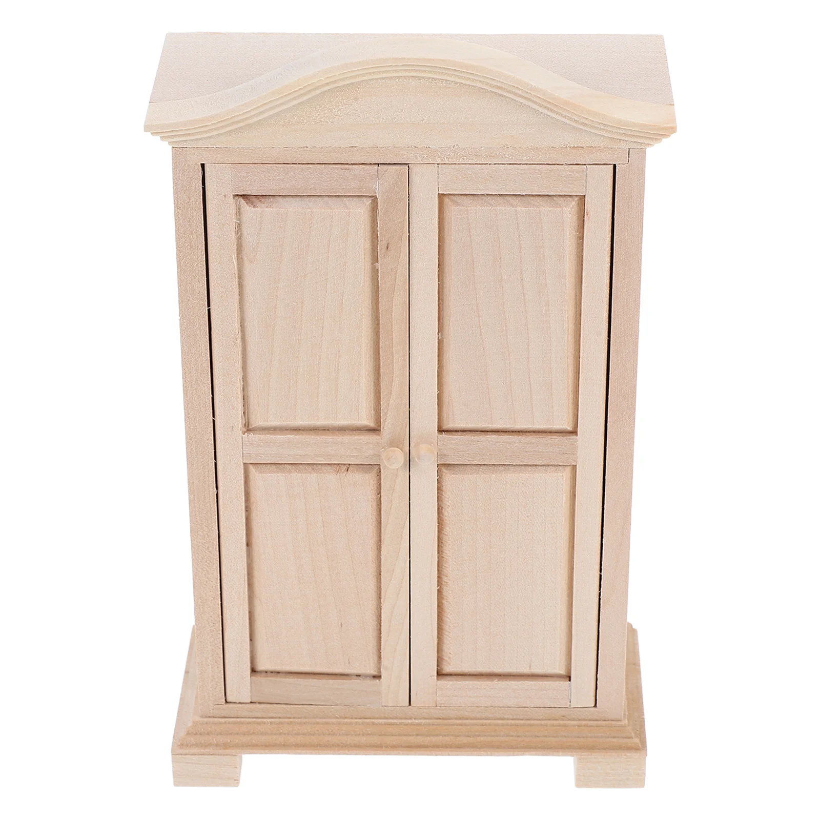 Mini Wardrobe Ornaments Cabinet Model House Prop Bookcase Furniture Decor Wooden Storage Decorative Home Accents