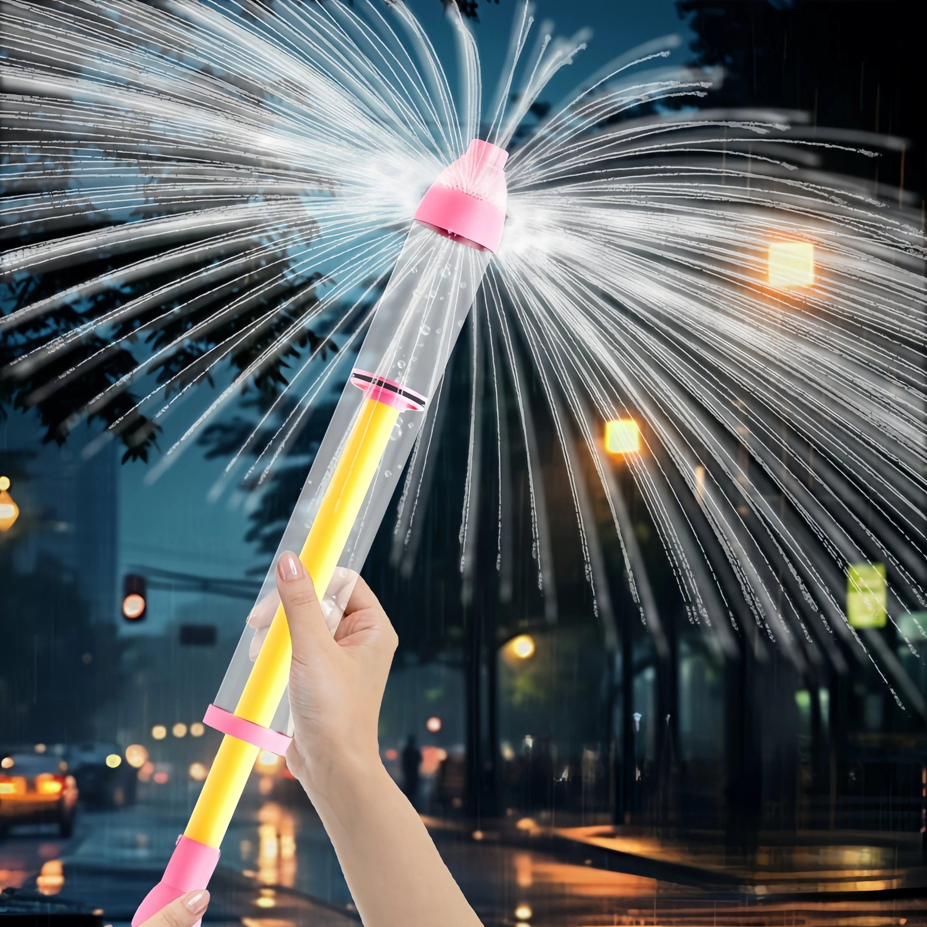 新しい花火水鉄砲、水の神ツール、ビーチ大型水スプレー引っ張る花火水鉄砲、子供の漂流遊びギフトおもちゃ