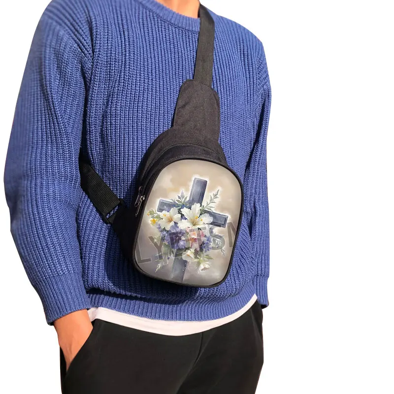 Винтажная нагрудная сумка с религиозным узором Иисуса, христианская молитвенная благословение, женские сумки через плечо для путешествий, сумка через плечо, держатель для телефона