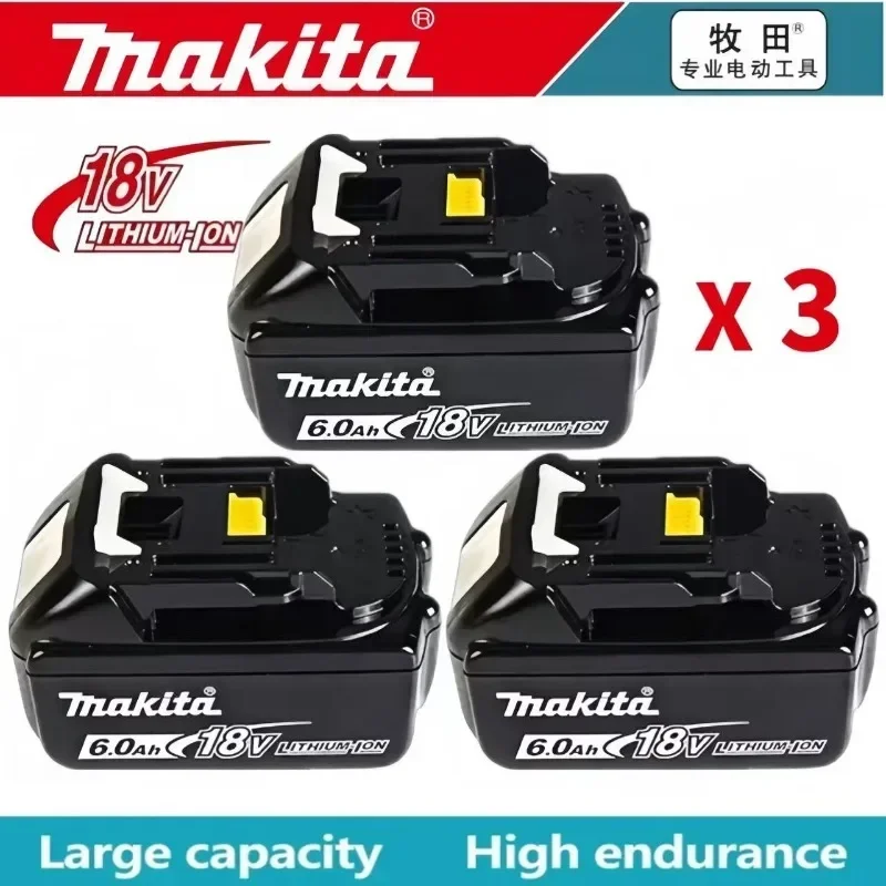 

Makita Original 18V 5.0Ah/6.0Ah Replaceable LED Lithium-ion Battery LXT BL1860B BL1860 Rechargeable Power Tool Battery 2024 New