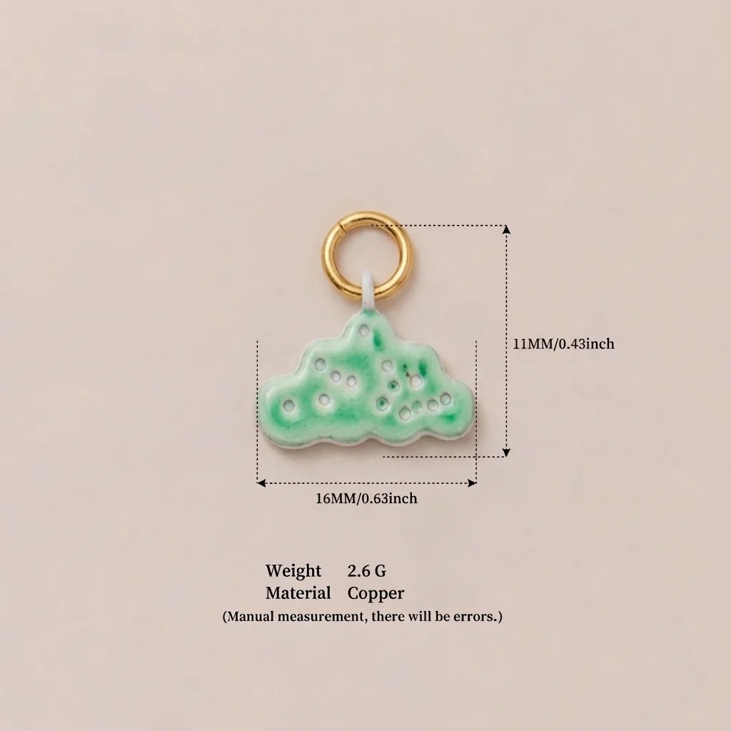 Einfacher und süßer Stil, beliebte DIY-Anhänger-Charms für Schmuck: Erdbeere, Ananas, Wolke, Liebe, Pilz. – Detail 5
