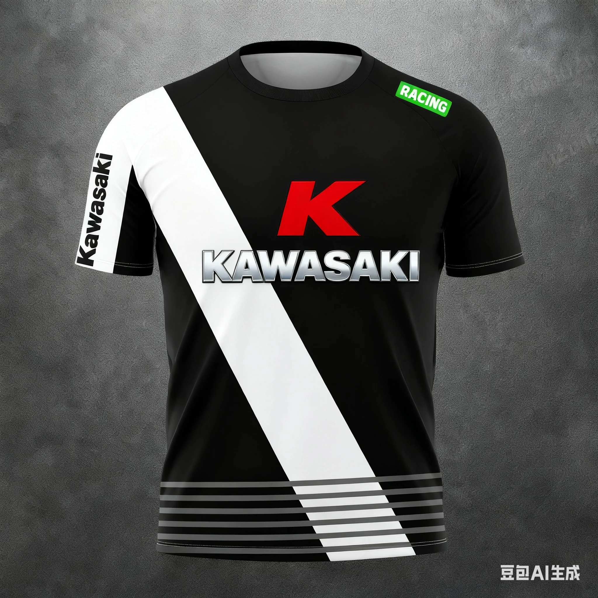 

Kawasaki, новая летняя быстросохнущая дышащая модная спортивная футболка для взрослых и детей для горного внедорожного велоспорта с короткими рукавами