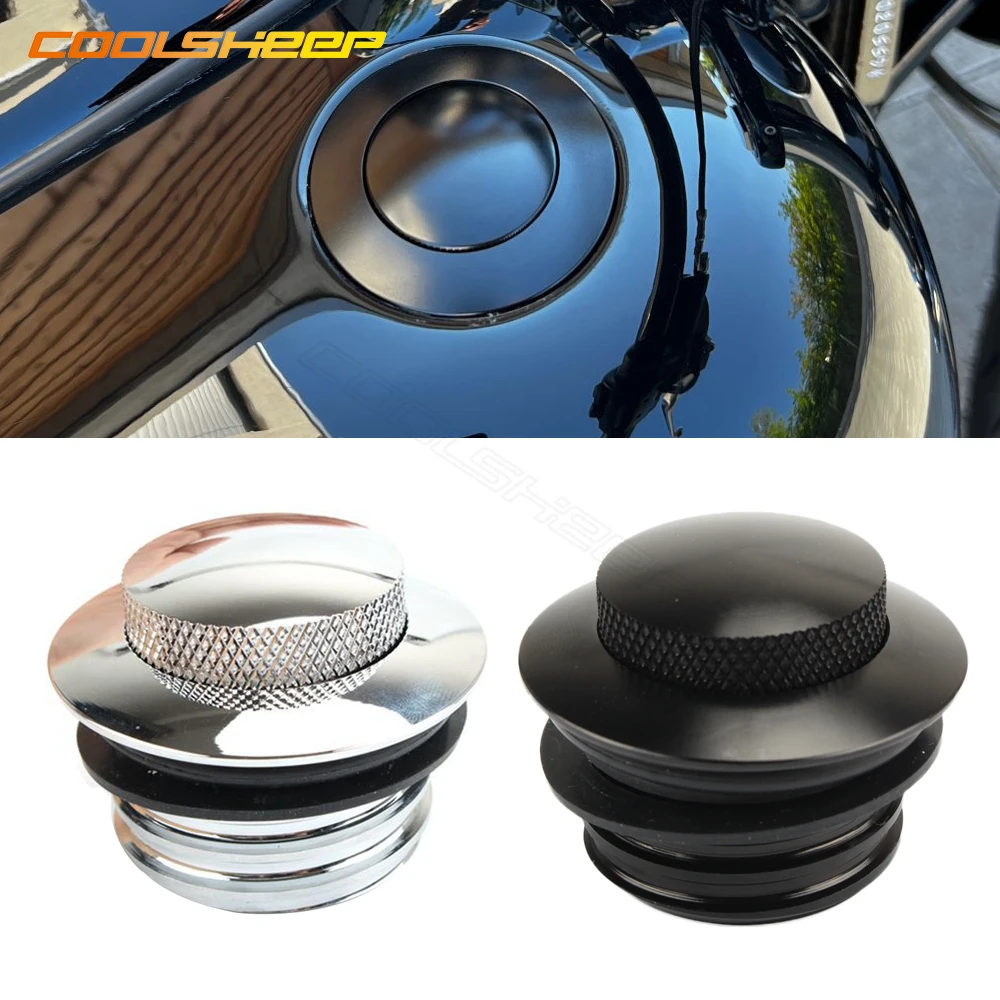 For Harley Davidson Sportster 1200 883 XL 72 Dyna Super Glide CVO Motorcycle Fuel Tank Cover Press Fuel Tank Pop-Up Gas Cap