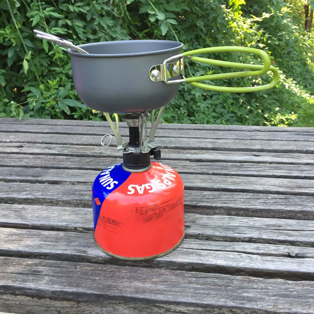 

1 set 1 Set Portable Folding Cookware Set High Temp Resistant Durable Camping Cooking Pan Foldable Pot For Outdoor Hiking Travel