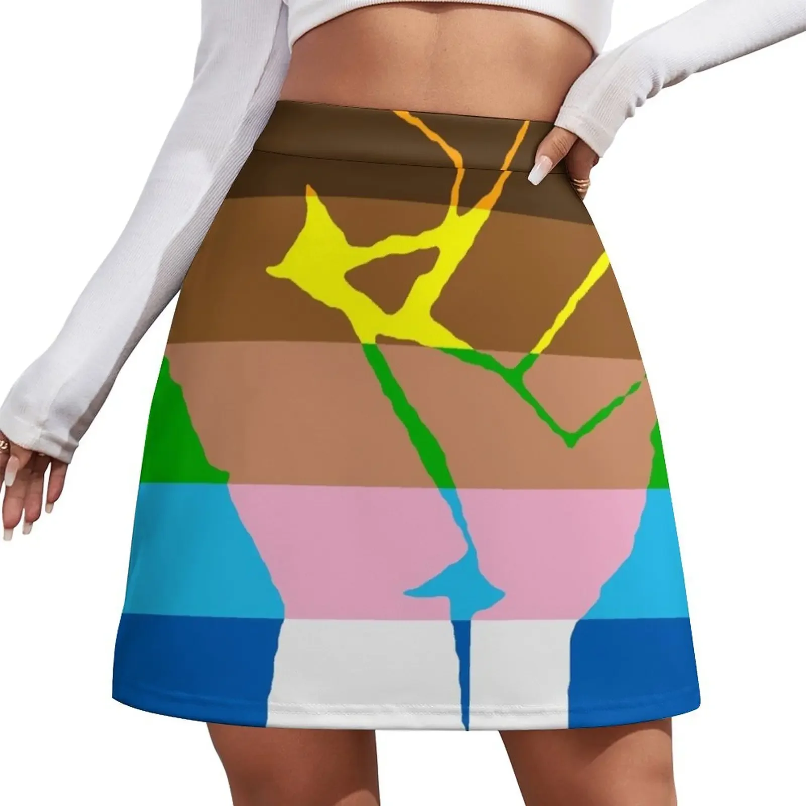 

Intersectional Egalitarian Rainbow Fist Mini Skirt summer dress women 2025 Dresses short skirt for women Mini Skirt