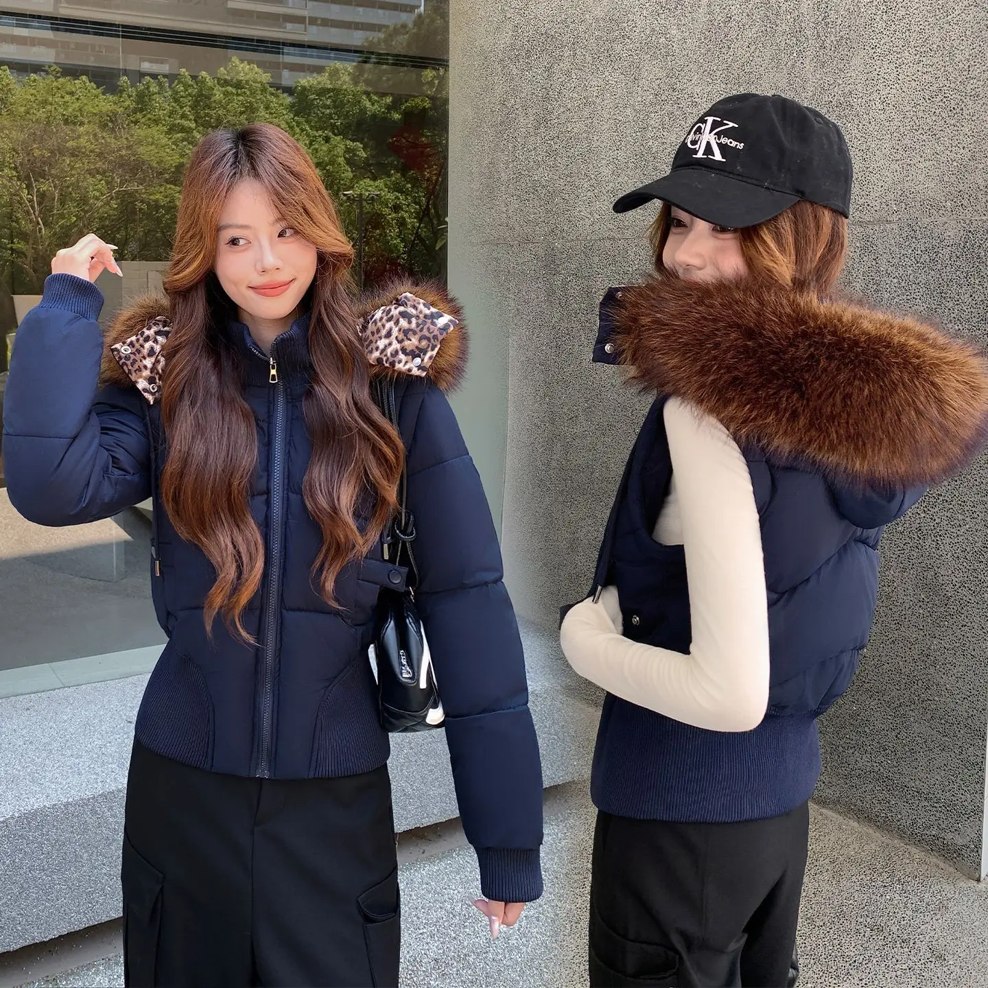 Women Cotton Padded Jacket 2026 Autumn Winter Slim Fit Short Elegant Coat Detachable Hood & Sleeves Warm Parka Outwear