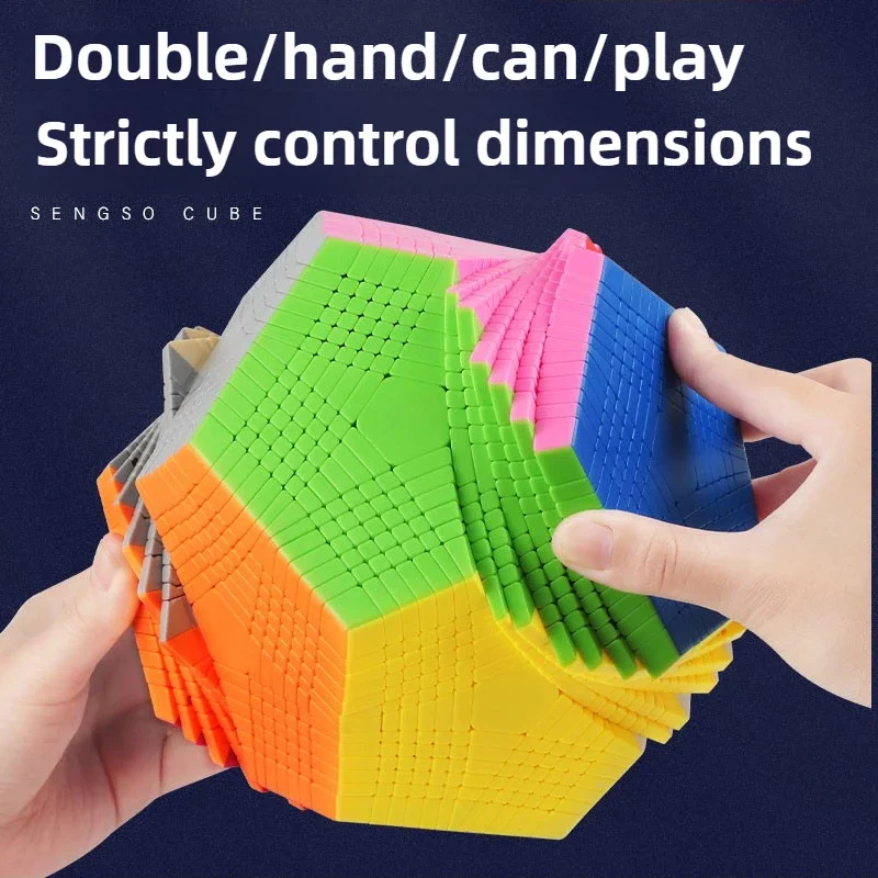 ShengShou 13x13 Megaminx Cube Zettaminx Magic Speed Cube Stickerless Puzzle SengSo Dodecahedron 12 Faces Professional Toys