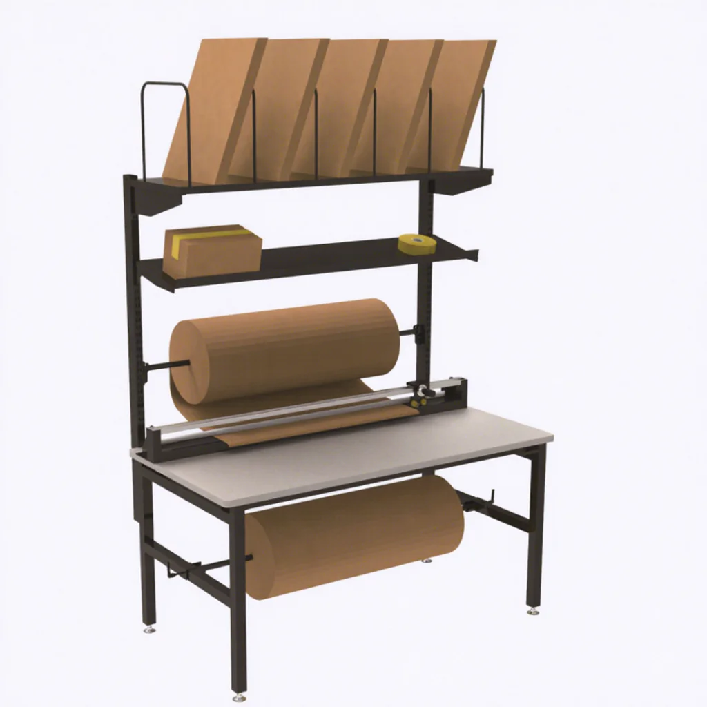 Detall E-Commerce New Small Commodity Workshop Packaging Table Steel Anti-Static Workbench 3-Year Warranty For Gift Packaging