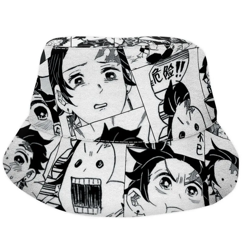 Demon slayer dos desenhos animados anime kamado tanjiro agatsuma zenitsu chapéu de pescador moda simples casual chapéu de lona para homem e mulher