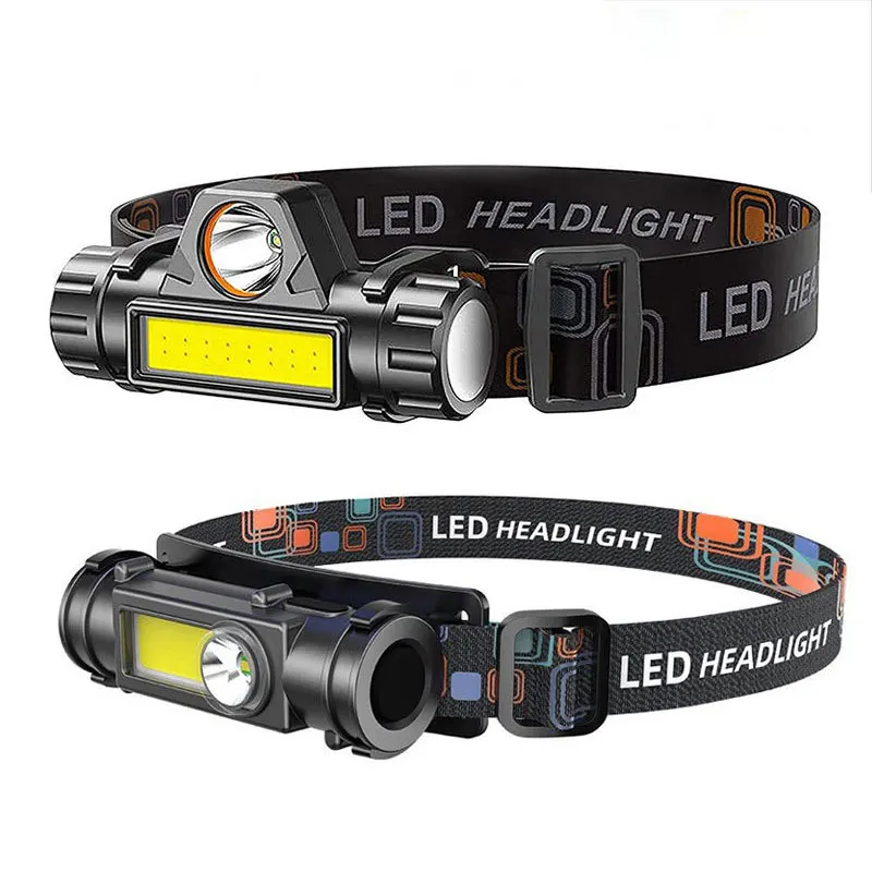 XPE+COB Dual Light Source Magnet Lighting Headlamp LED Rechargeable Work Headlamp Suitable For Night Work Wilderness Adventure