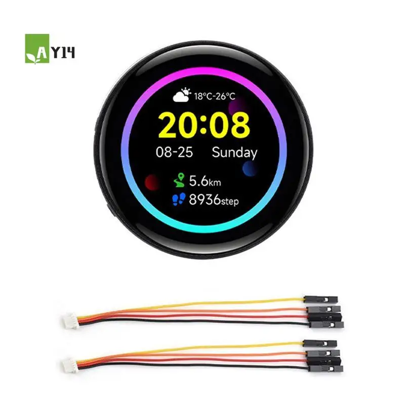 AY14 -RP2350 1.43Inch AMOLED Touchscreen Development Board 466X466 Built-In 6-Axis Sensor With CNC Case For HMI LVGL