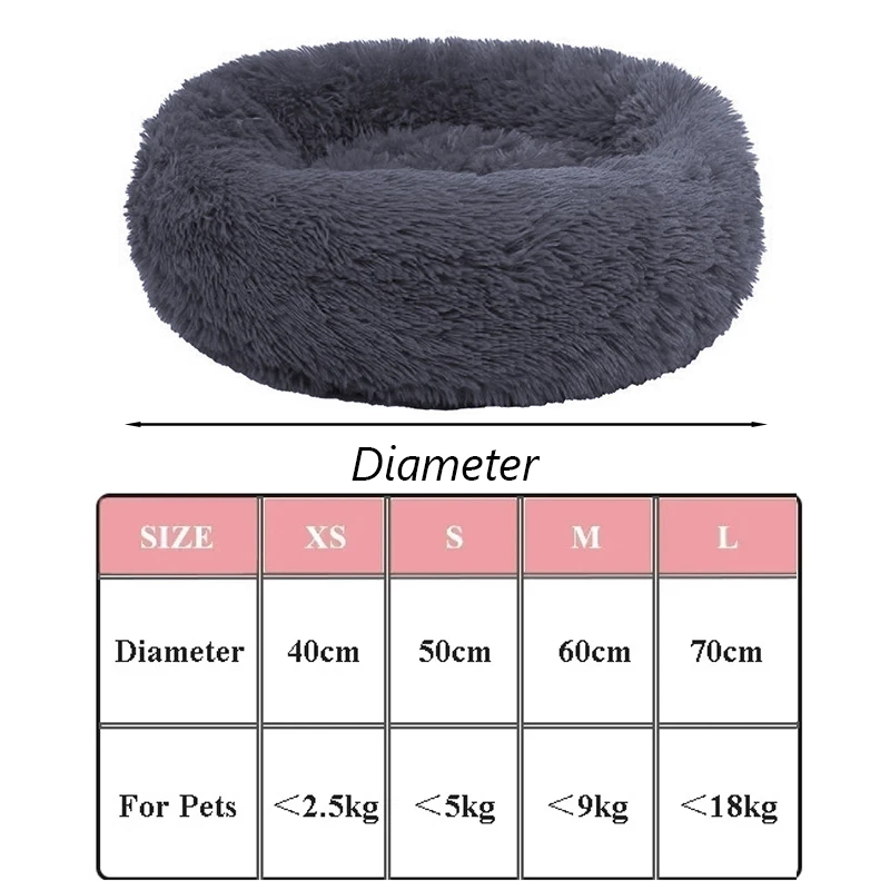 Round Plush Puppy Sphynx Cat Bed Deep Sleeping Pet Beds for Cats Gotas Katten Kedi Garfield Nest Sofa mascotas Supplies Products