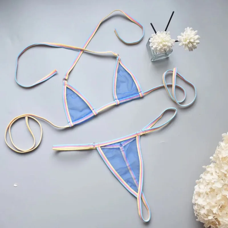 Sexy mini podprsenky bez kostic, ultratenká síťovaná podprsenka bez podšívky, černá, průhledná, 2 kusy, dámské exotické spodní prádlo - náhled 6