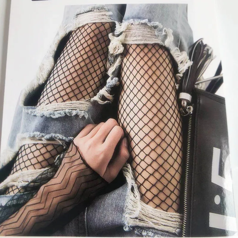 Meias arrastão pretas para mulheres, meia-calça arrastão na altura da coxa, rede de peixe feminina plus size, tamanho único, serve para todos