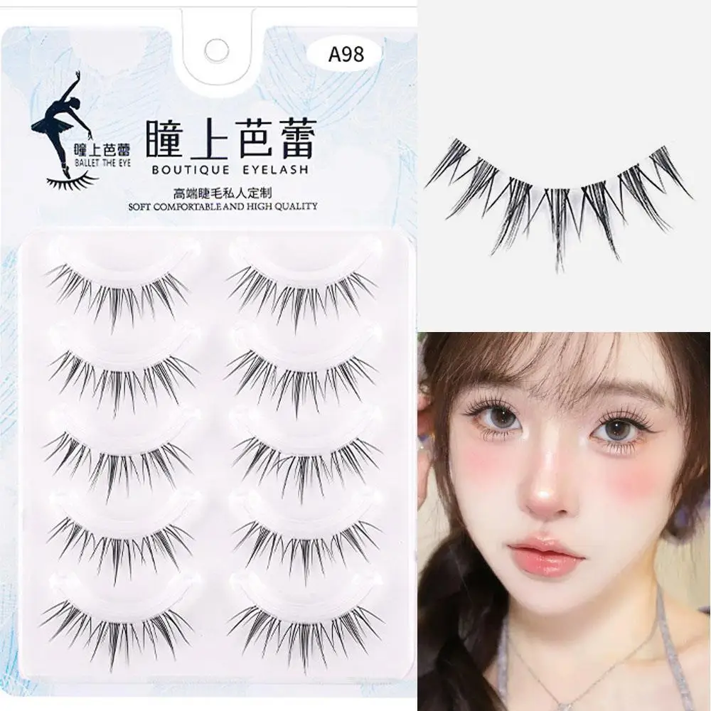 Wimperverlenging Cross Nature Lash Lang zacht haar Duidelijke steel Valse wimpers Herbruikbare cosmetica Oogmake-up Wimpers Clusteres