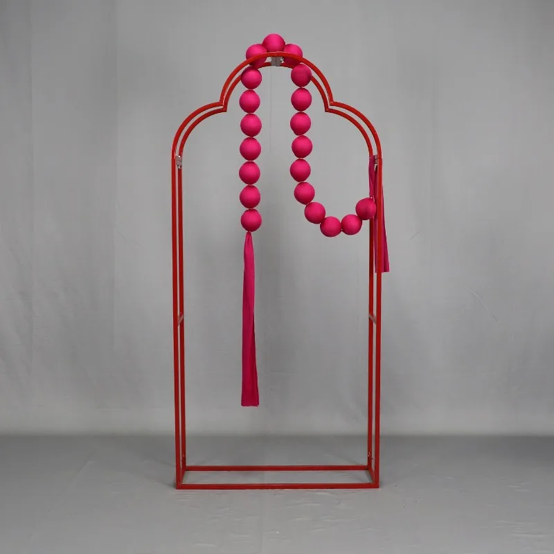 Wedding props wrought iron curved arch engagement banquet return door banquet welcome area decoration wedding room arrangement f