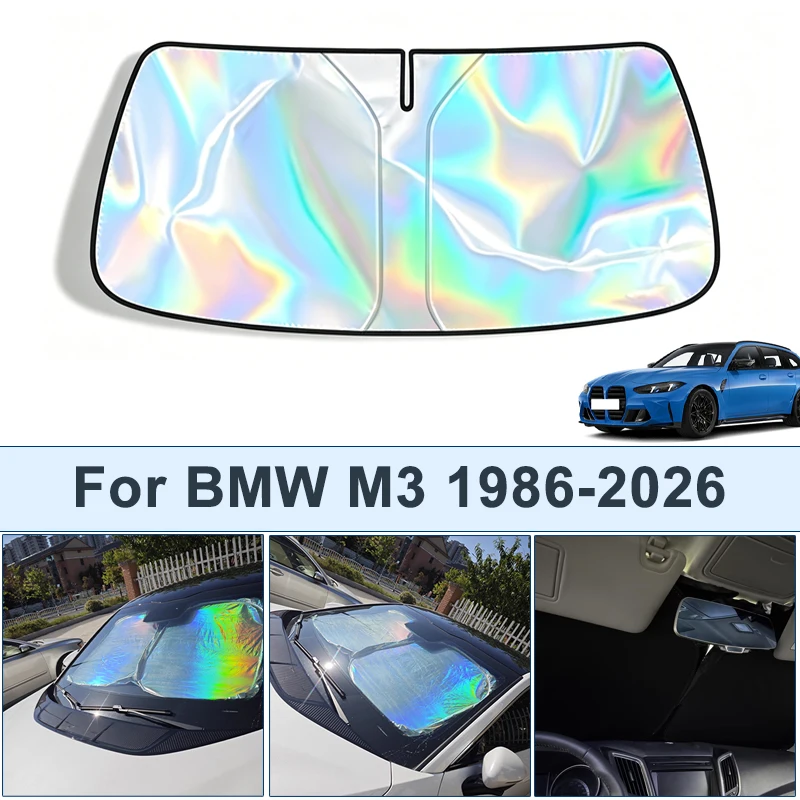 

Foldable Front Windshield Sun Shade For BMW M3 1986-2026 UV Reflective Sun Protection Cover Car Interior Accessories