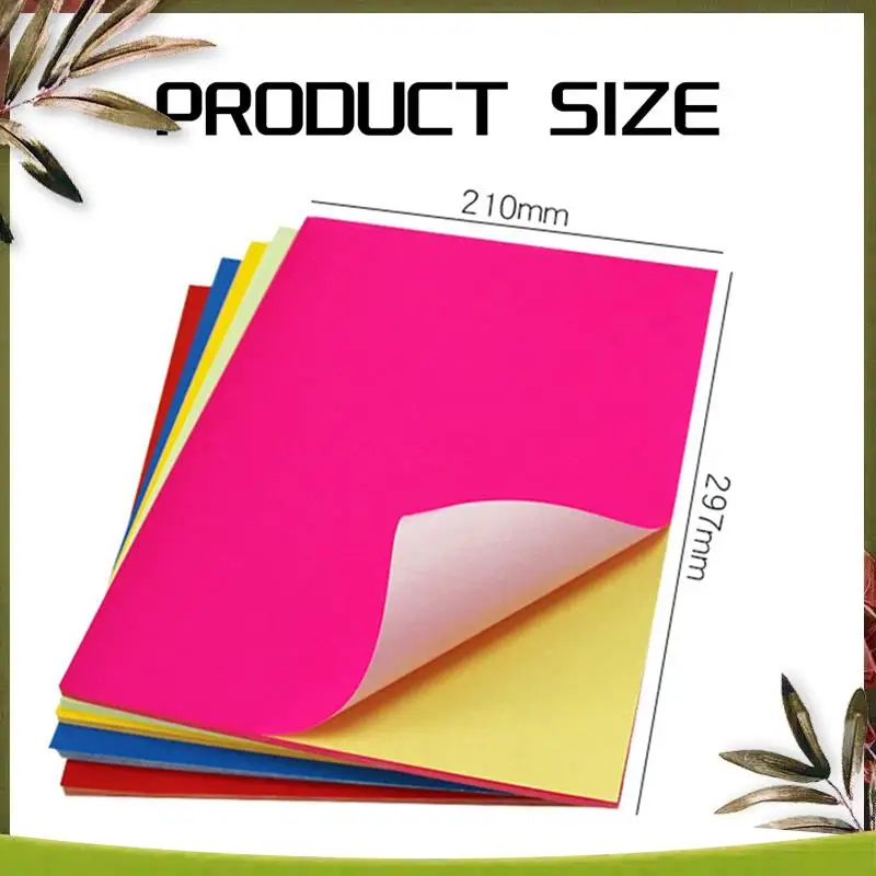 New-A4 Sticker Paper 8.27X11.69 Inch For Laser/Inkjet Printers For Office School Pink