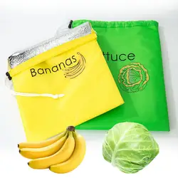 Borsa per la conservazione della Banana borse per prodotti lavabili con borsa portaoggetti portatile con coulisse previene l'odore per i frutti di Banana