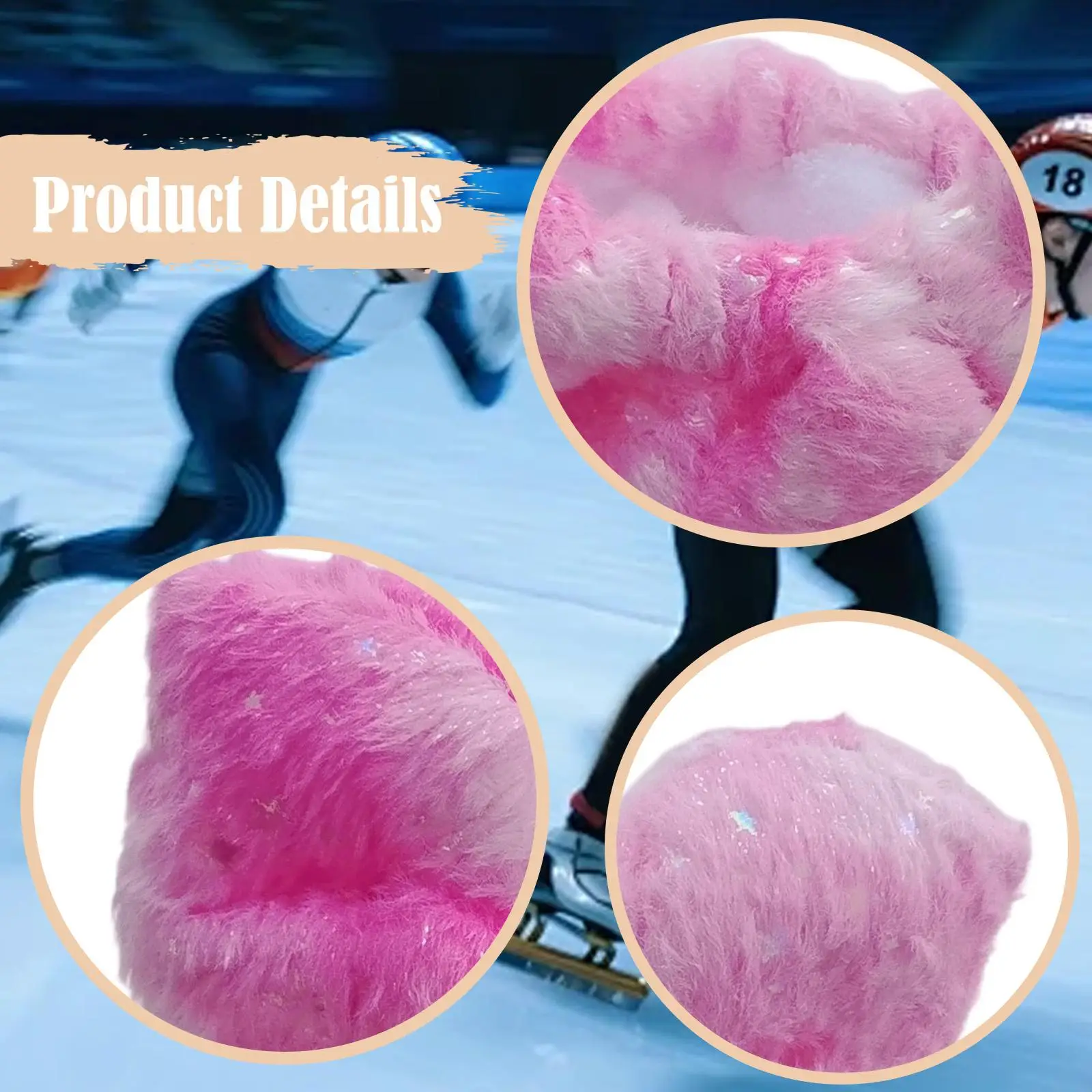 

Soft Plush Ice Skate Blade Covers Water Absorbing Guards for Figure Skating Accessories Protective Storage