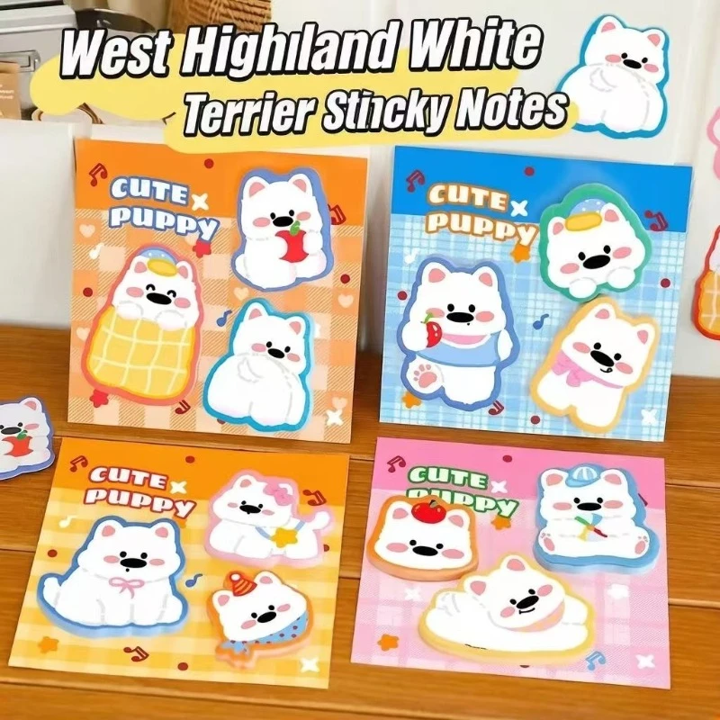 Office School Supplies Ins West Highland Combination Notes Cartoon Girly Heart  N Times Cute High Looking Tearable Kawai Lovely