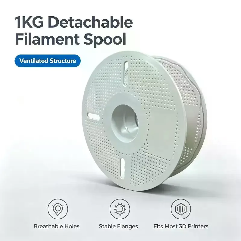 1Pcs Detachable Heat Resistant ABS Empty Filament Reel 3D Printers Reusable Spool For 1KG Refill Filament For Bambu Lab