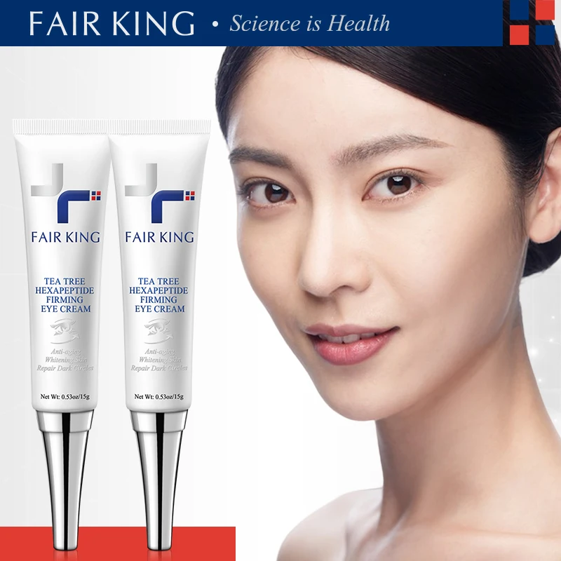 FAIR KING Tea Tree Six Peptide Eye Serum Anti-Wrinkle Snail Remover Dark Circles Eye Cream Against Puffiness Anti