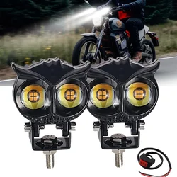 LED Motorcycle Owl Spotlight Fog Light 12V 24V Projector Scooters Bike ATV 6000k White Super Bright  for BMW R1200GS Accessories