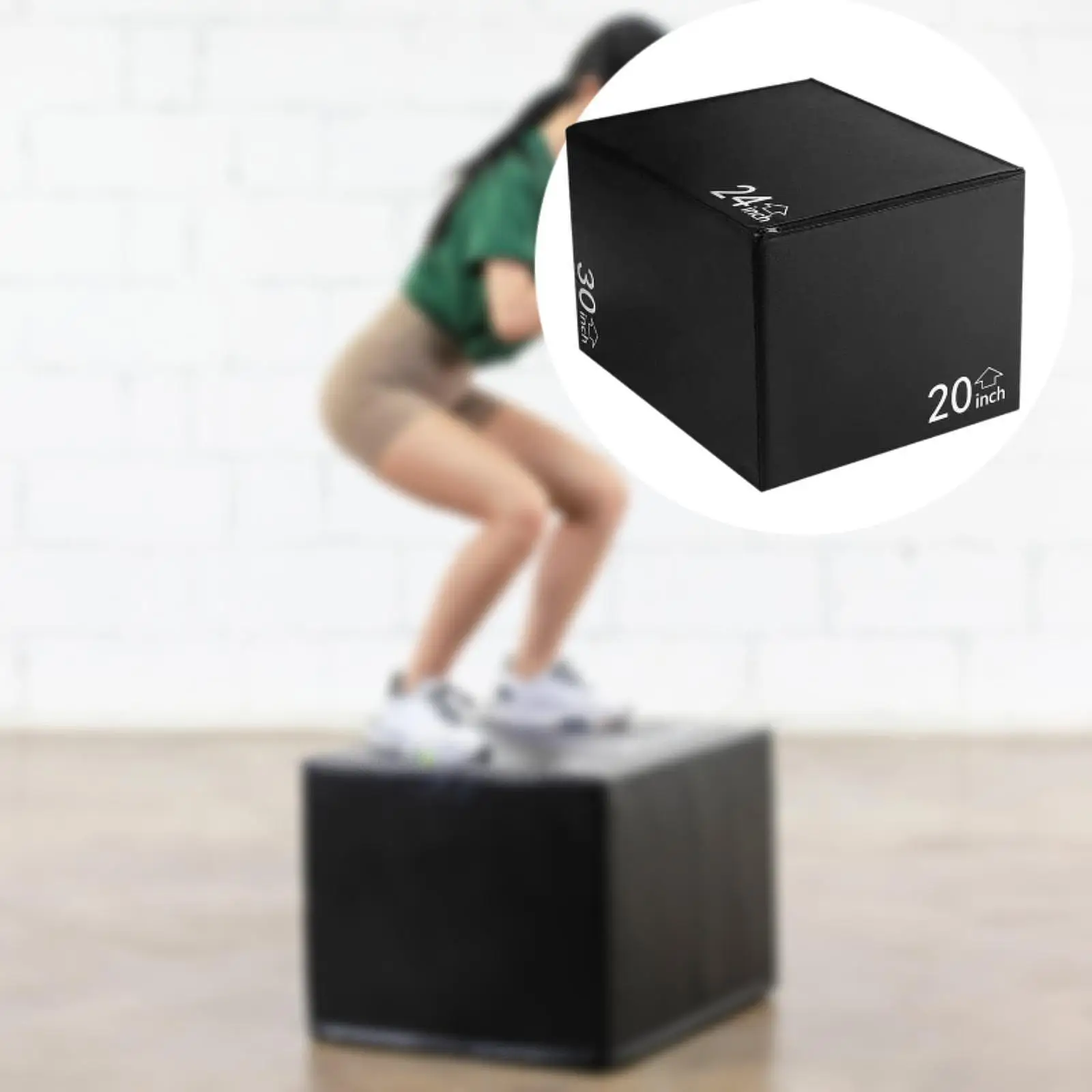 

3 in 1 Plyometric Jump Box Exercise Equipment Heavy Duty Training Tool Step up Box for Squats Step Ups Fitness Skipping Workout