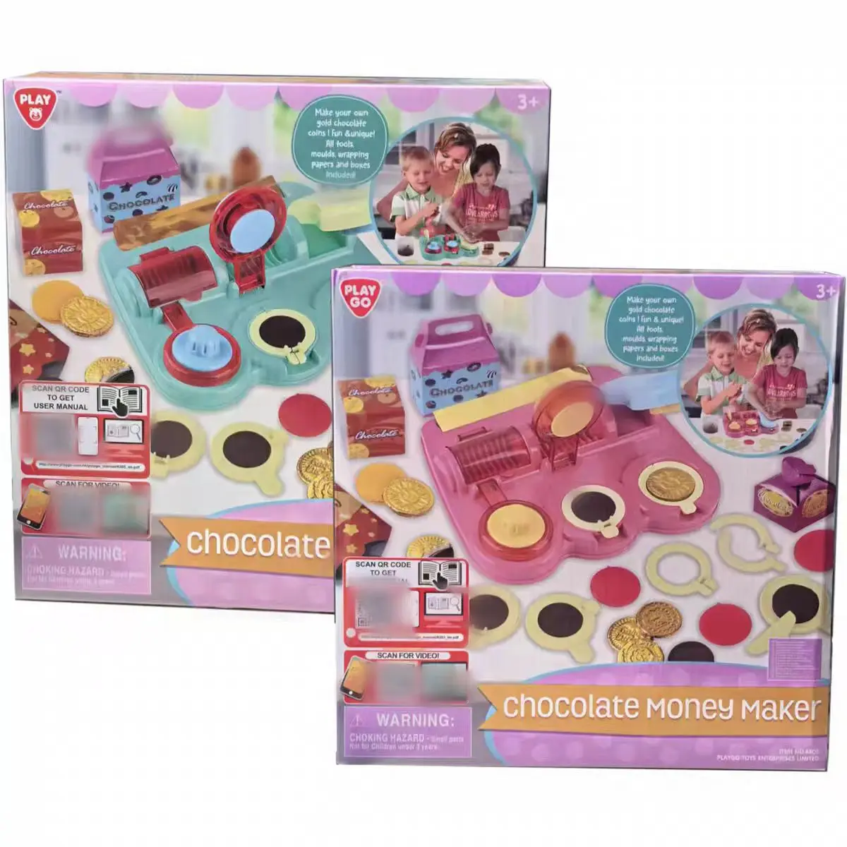 PLAY GO-máquina para hacer monedas de Chocolate, bricolaje, creativo, hecho a mano, juguetes para niños, regalos