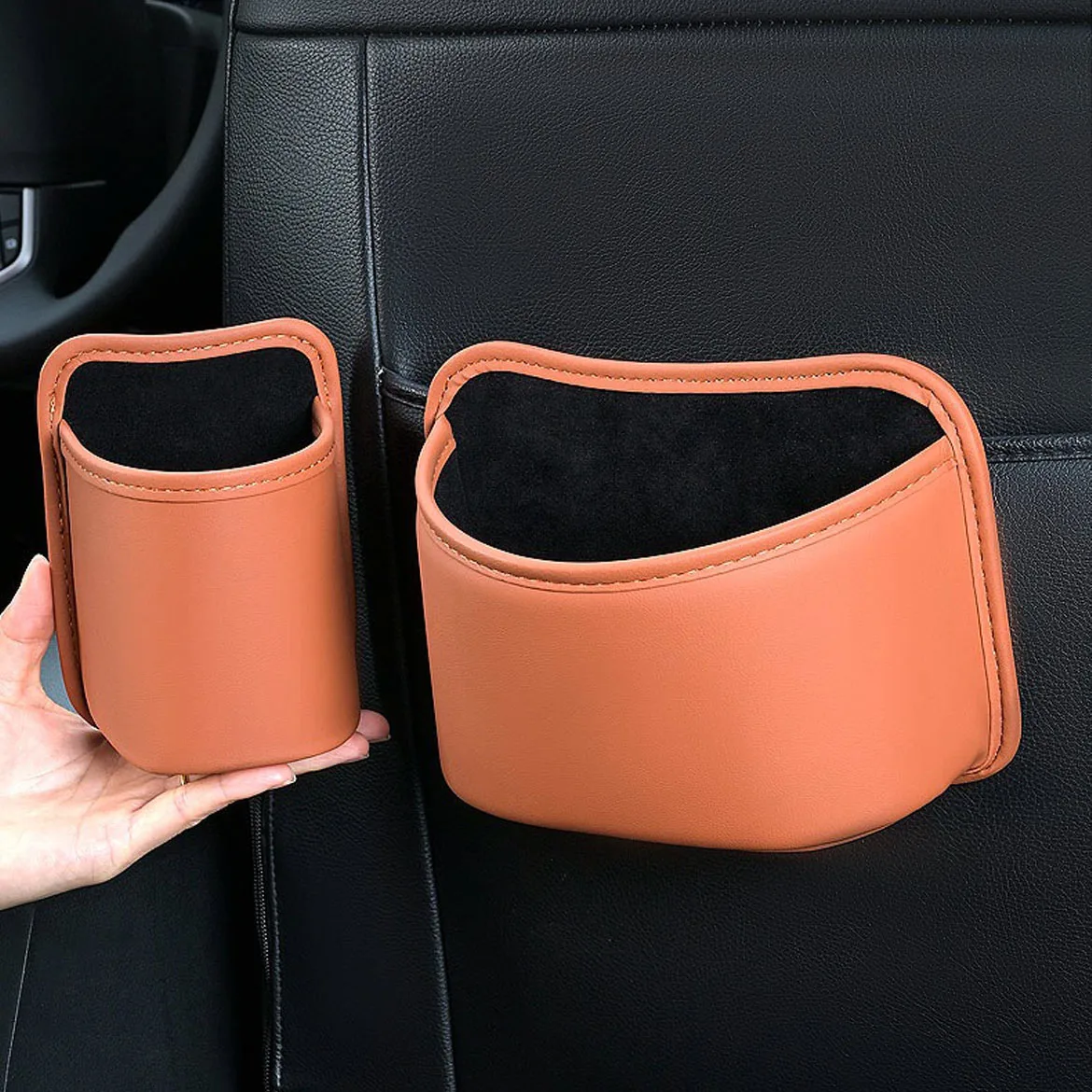 حقيبة جيب منظم السيارة لصندوق تخزين السيارة حقيبة جمع بطاقات الهاتف مفتاح لصق صندوق جيب تخزين السيارة ذاتية اللصق