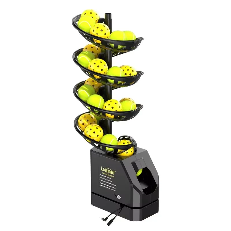 Automatic Pickleball Tennis Serving Machine with Catch Net, Portable Ball Launcher for Court Training and Entertainment