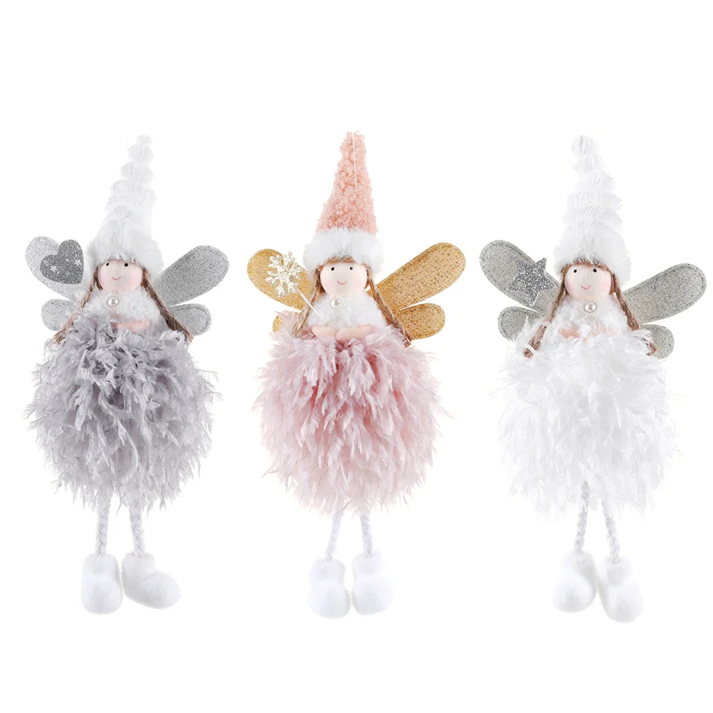 

3Pcs Adorable Angel Ornament for Christmas Tree Hanging Decor Home Party Yard Porch Xmas Festival Atmosphere Decor