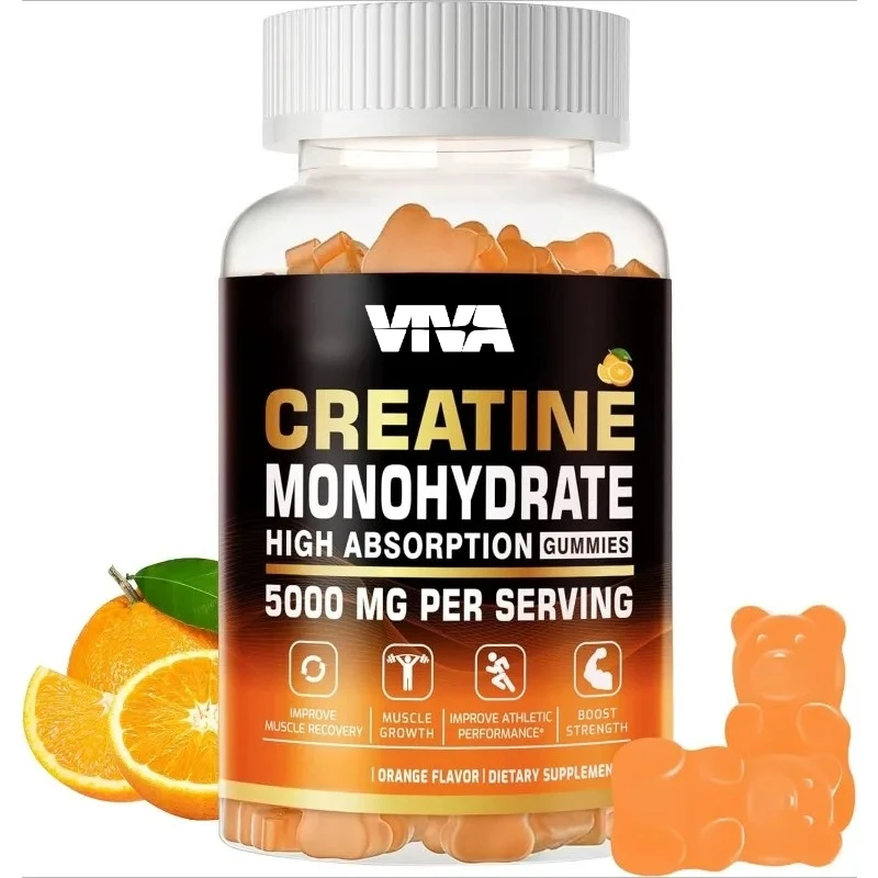 

Конфеты Creatine Monohydrate 5г жевательная добавка без сахара. 60 оранжевых жевательных жевательных конфет