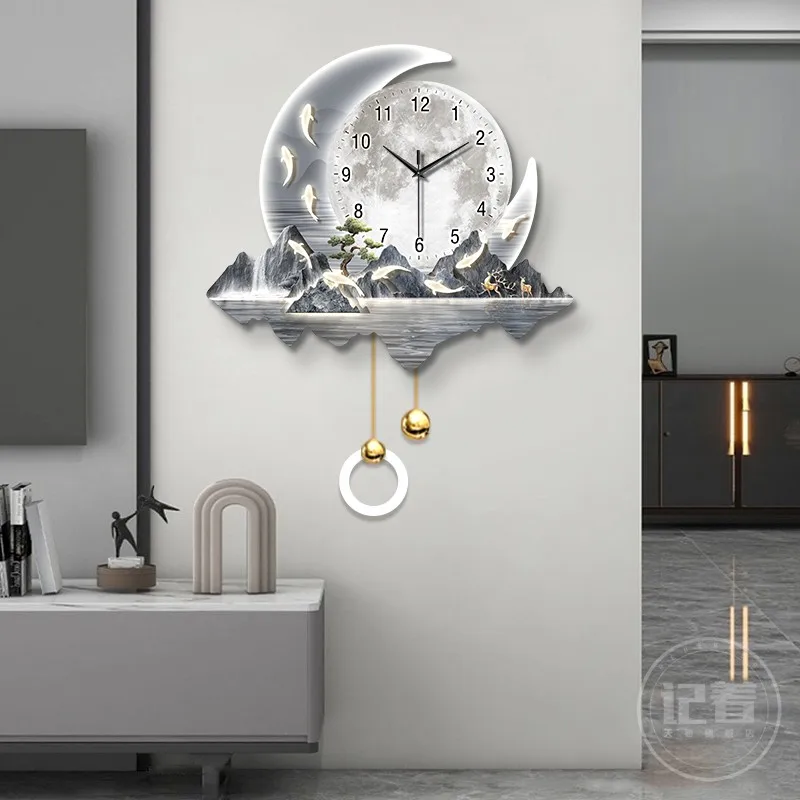 

Luxury Large Wall Clocks Aesthetic Silent Led Design Fashion Minimalist Wall Watch Restaurant Horloge Murale Home Decoration