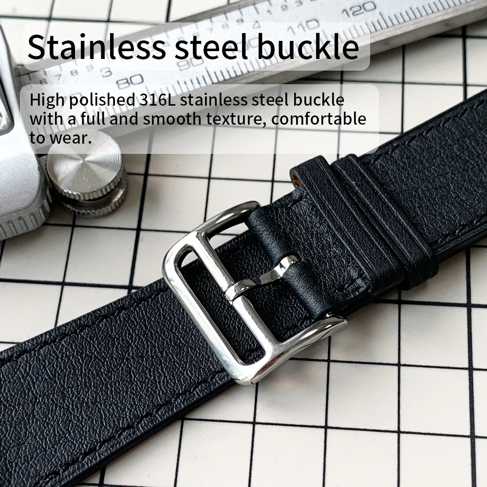 【Promotion】Fashion Soft Real LeatherSwift Or Barenia Iwatch Strap For Apple Watch Ultra 2 Series 10 9876Se5432 Strap 46mm 49mm