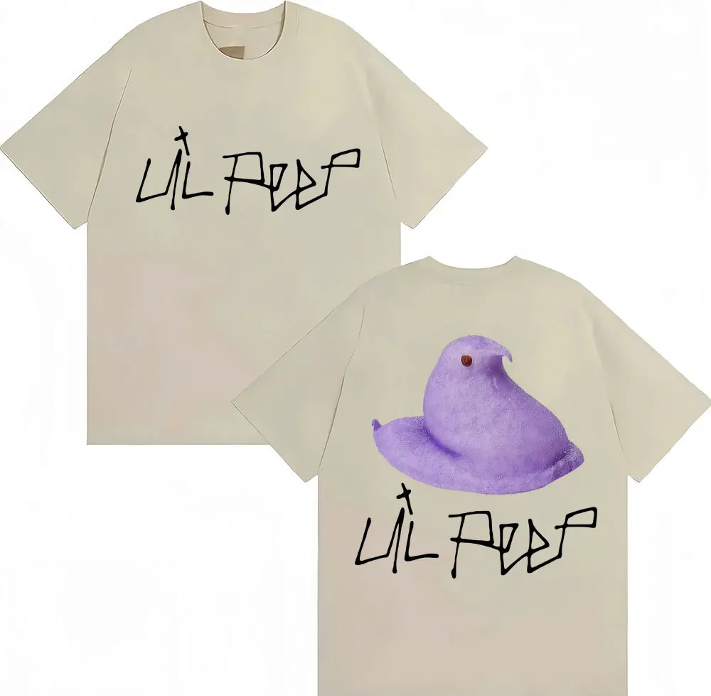 مغني الراب ليل اللمحة صرخة الطفل مضحك تي شيرت الرجال النساء موضة الهيب هوب موسيقى البوب قصيرة الأكمام المتضخم القطن عادية تيز الشارع الشهير #4