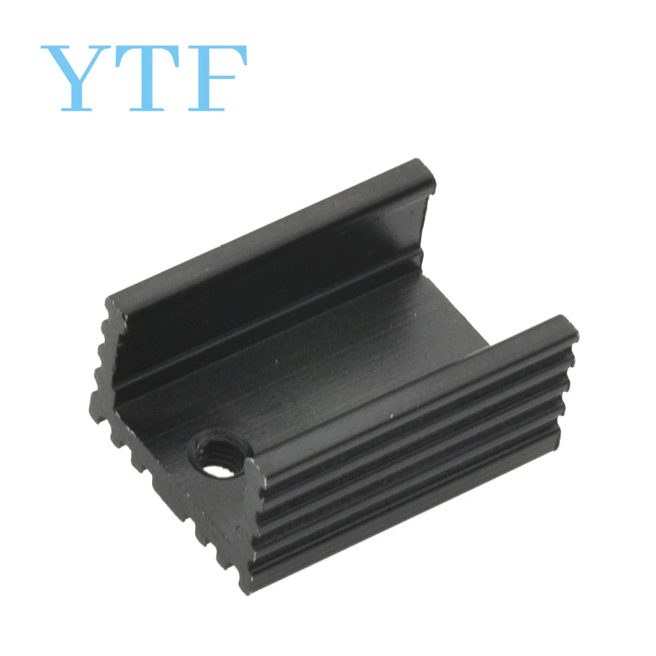 

5PCS TO-220 Triode Heatsink Radiator Cooler Radiator 21x15x10MM SCR Black U-type Aluminum Heat Sink