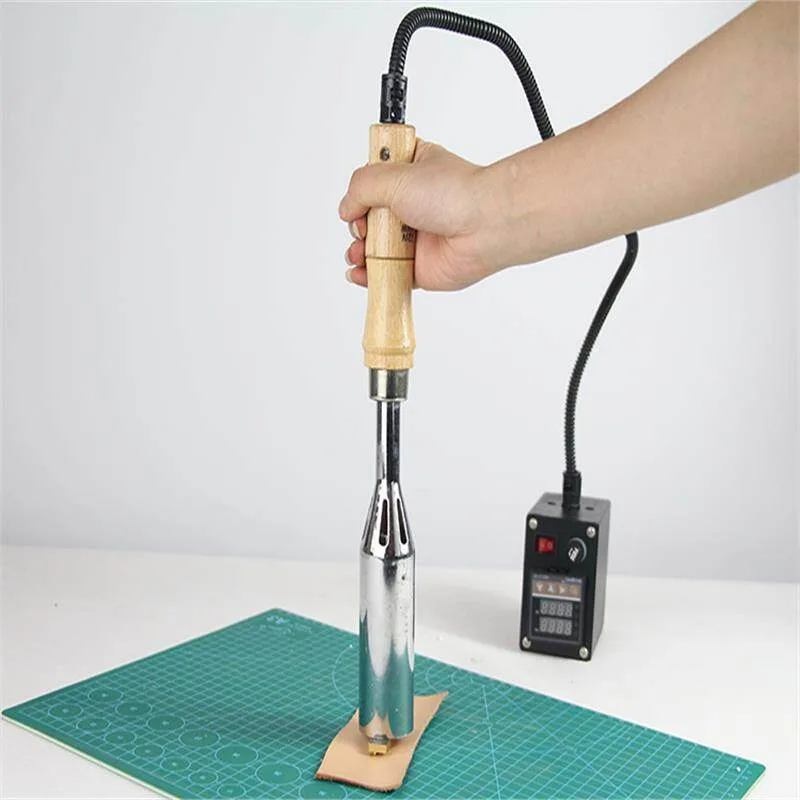 110V/220V Handheld Hot Stamping Machine 0-400 ℃ Temperature Adjustment for Embossing Leather/cake Wood Markings 300W M5/M8,SSN