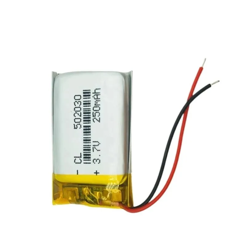 استبدال البطارية 3.7 فولت 250 مللي أمبير يبو بوليمر بطاريات ليثيوم أيون قابلة للشحن 502030 لسماعة رأس بخاصية البلوتوث CarCar اللعب الخ مسجل