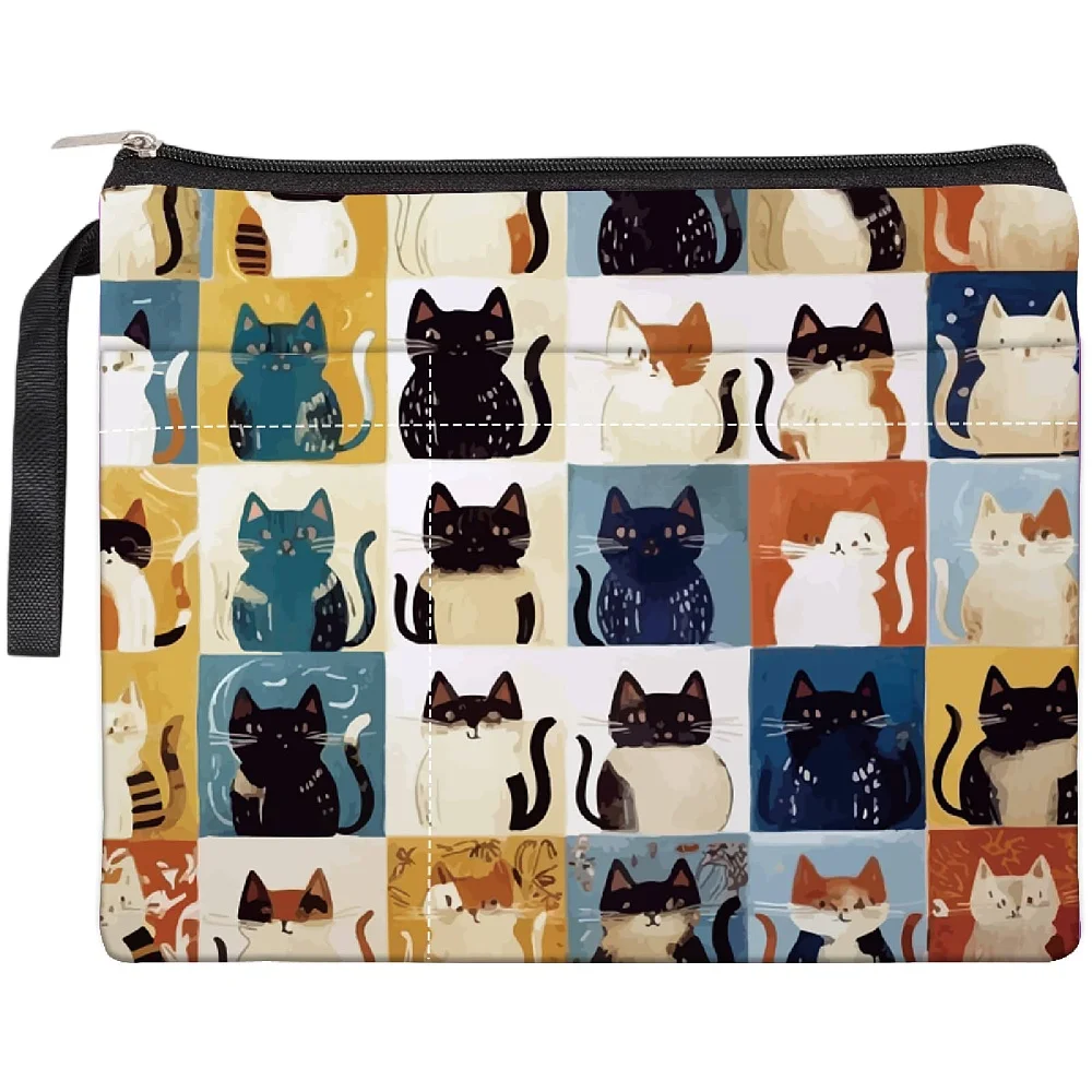 1pc Polyester Book Cover Notebook Wraps Rectangle Cat Shape 290x240mm