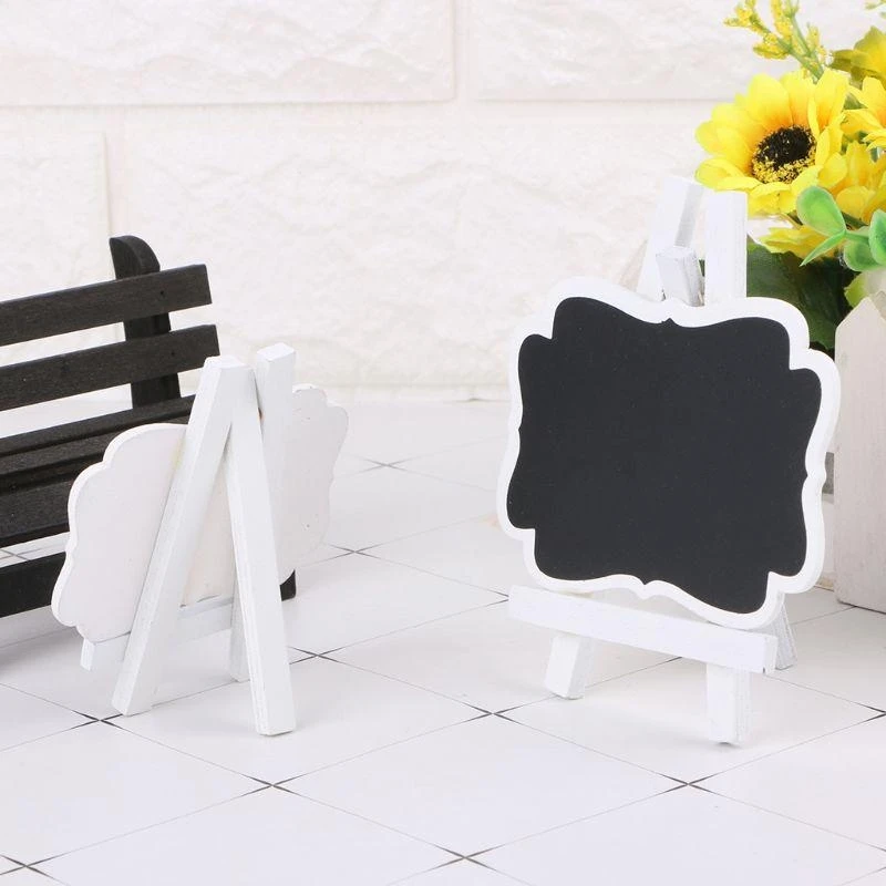 R1WD Mini Wooden Chalkboard Blackboard Frame Message Table Number Wedding Party Decor