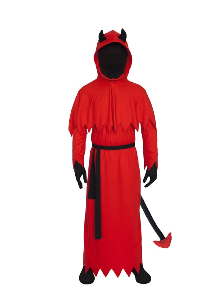 Bambini Festa di Halloween Trasformazione Breve Riprese video Abbigliamento Fibra Tessuto misto Occhi rossi luminosi Fiendish Horror