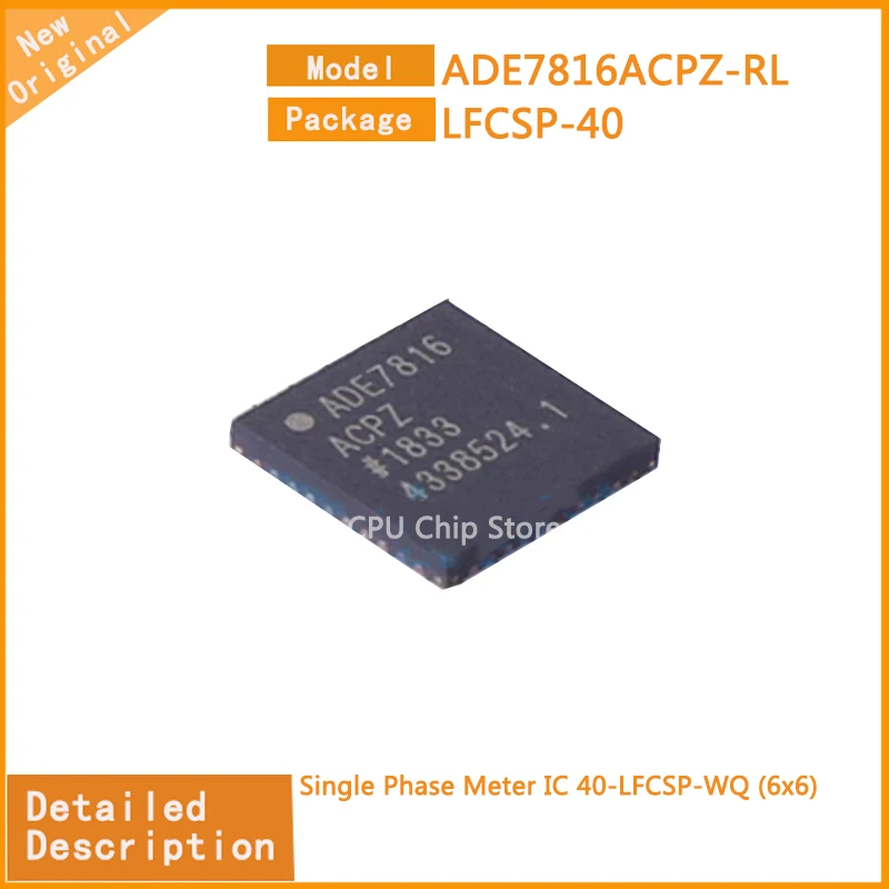 5Pcs/Lot  New Original  ADE7816ACPZ-RL  ADE7816ACPZ Single Phase Meter IC 40-LFCSP-WQ (6x6)