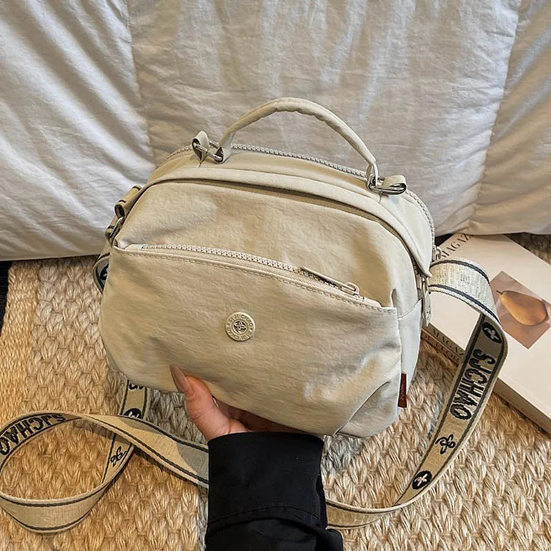 Ladies' Handbag 2026 Mi Bai Lightweight Shell Crossbody Bag Wide Letter Woven Shoulder Bags