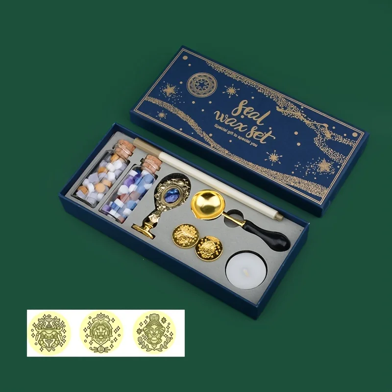 كوكبة طلاء النار ختم، المغلف الديكور الإبداعية كوكبة النار الطلاء الشمع حبيبات كومبو مجموعة، هدية الموضة