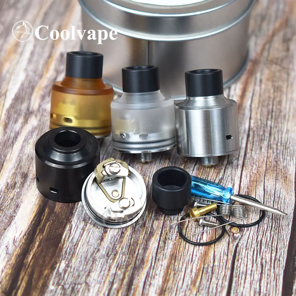

Wolfcoolvape vape Hadaly RDA Atomizer rda with bf pin 316ss rda vape Atomizer 22mm Replaceable Airflow Single coil tank